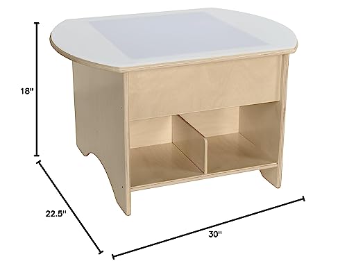 Wood Designs 30" Brilliant Light Table with Storage Natural