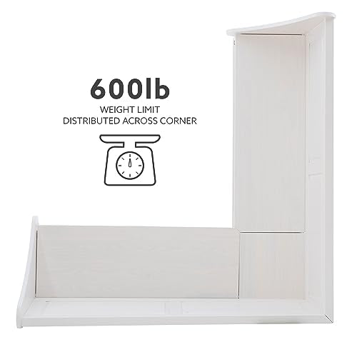 Linon Harris White Corner Breakfast Nook
