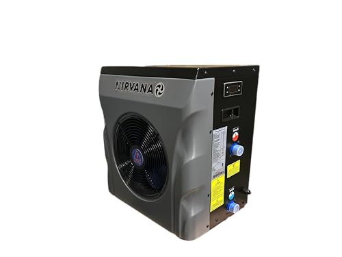 NIRVANA NE20 AHRI Certified Spa & Pool Heat Pump 19,800 BTU Gray/Black
