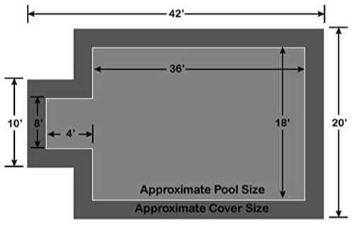 Loop-Loc Aqua-Xtreme Mesh Pool Safety Cover 18' x 36' with Center End Step Brown