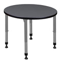 Romig Kee 30" Round Height Adjustable Classroom Activity Table Grey