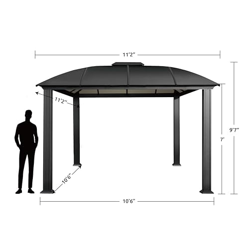 Paragon Outdoor Premium 12' x 12' Cambridge Hard Top Gazebo Aspen