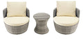 WUnlimited Romantic Collection Outdoor 3-Piece Bistro Set Beige