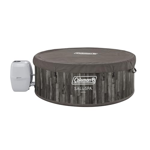 Coleman SaluSpa Napa AirJet Inflatable Hot Tub Gray Wood