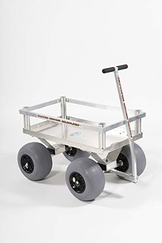 Alumacart Calypso Cruiser Beach Wagon Balloon Sand Tires Lightweight Rust-Free Silver