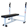 TDS Olympic Flat Bench Adjustable Uprights Deluxe Padding Black