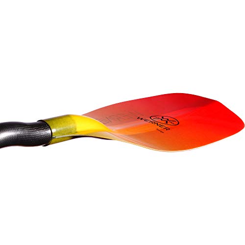 Werner Paddles Surge Fiberglass Bent Shaft Kayak Paddle Gradient Blaze