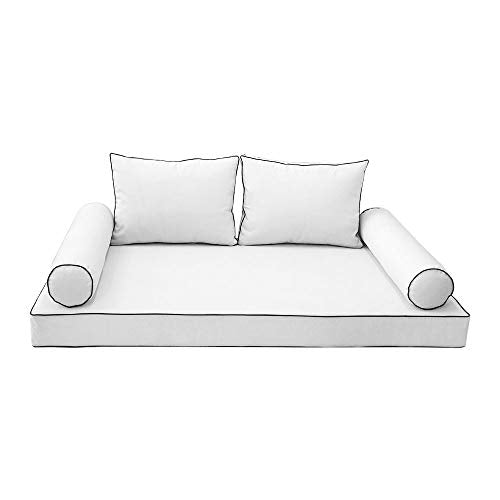Prolinemax Style1 Twin Size 5PC Outdoor Daybed Cushion Set White