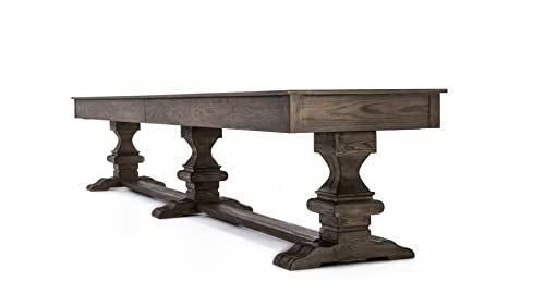 Empire USA Plank & Hide - Beaumont Shuffleboard Table (12') Silvered Oak
