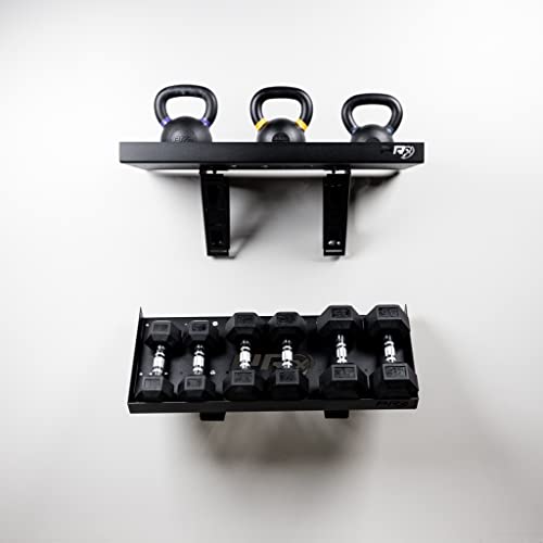 PRx Performance Wall Mounted Dumbbell Storage Shelf Black