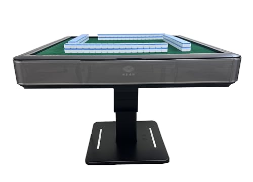 usamjtable Foldable Ultra-Thin Automatic Mahjong Table with Wheels Gray