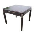 usamjtable Thin Black Walnut Automatic Mahjong Table with 40mm No Numbers Tiles Black
