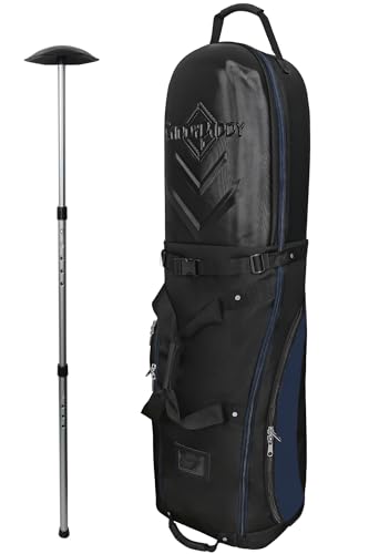 CaddyDaddy Enforcer Golf Travel Bag Soft-Sided Cover with Hard Top Protection Black/Blue