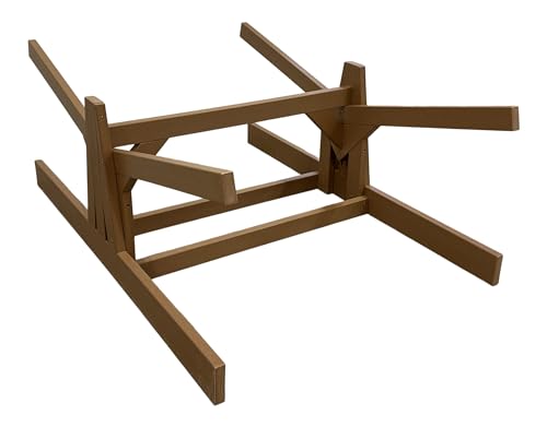 Log Kayak Rack Double Sided Freestanding Recycled Poly Kayak Rack Nutmeg Brown