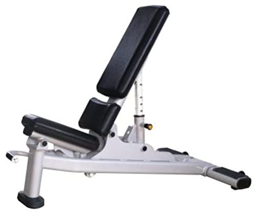 French Fitness Rubber Hex Dumbbell Set with Bench + 3 Tier Dumbbell Rack (New)