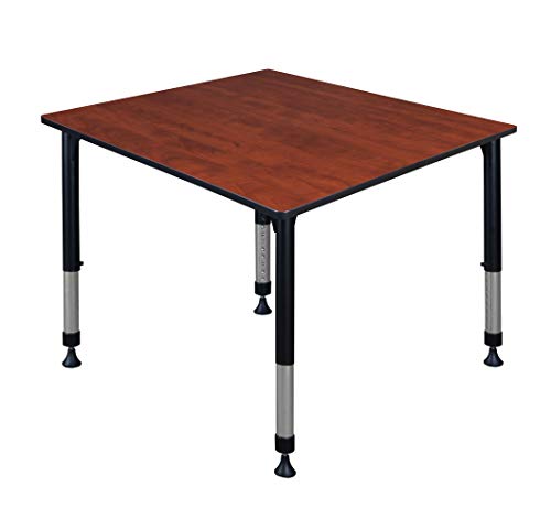 Regency Kee 48" Square Height Adjustable Classroom Table Cherry