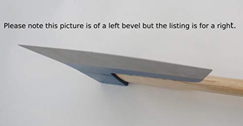 Wisemen Trading Muller Big and Long Broad Axe Ash Handle Left Bevel Natural Forged