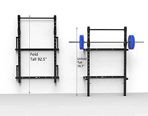 EAS1SOOPE Foldable Power Rack Wall Mounted Squat Rack