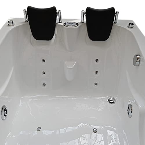 SIMBASHOPPING USA HAVANA Whirlpool Corner Bathtub Hydrotherapy Hot Tub 66.5" 2 Person