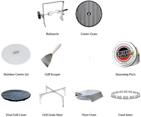 ARTEFLAME Charcoal BBQ Grill and Fire Pit Bundle 30" with 9 Accessories