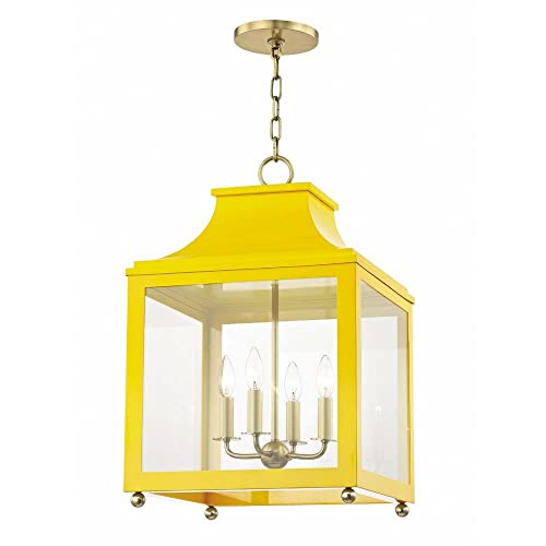 Bailey Street Home Four Light Large Pendant Polished Nickel/Navy Silver