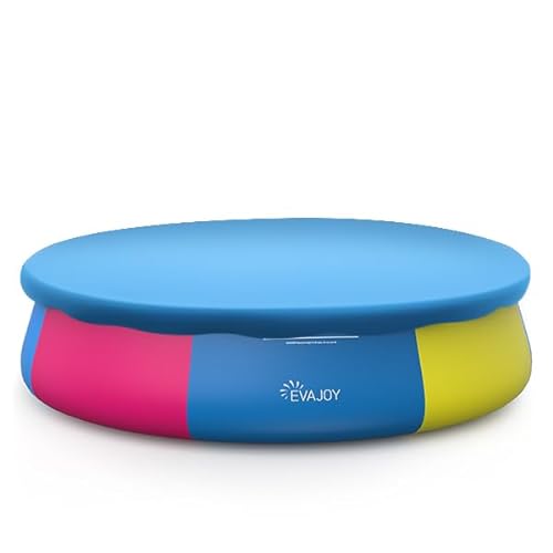 KLKE Inflatable Round Above Ground Swimming Pool Set Blue
