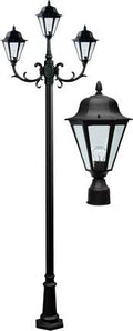DABMAR LIGHTING Daniella Post Three Light Fixture Black