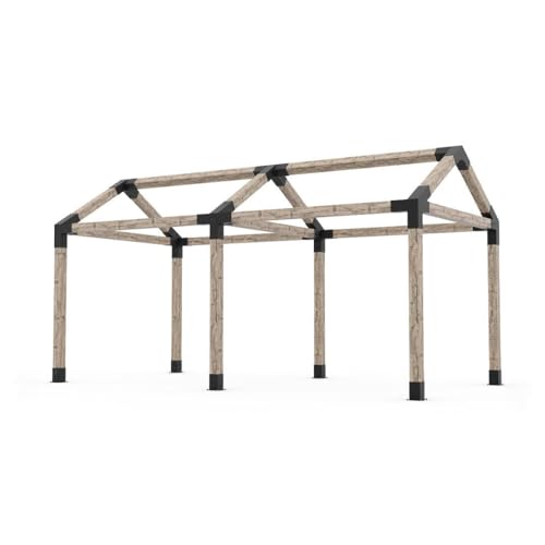 TOJAGRID Grid 30 Double Pergola Kit for 6x6 Wood Posts