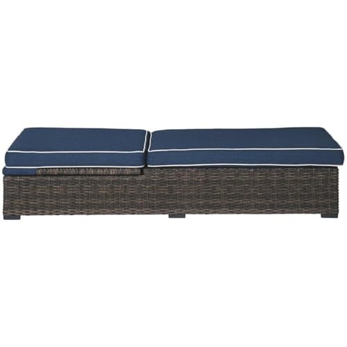 Signature Design by Ashley Grasson Lane Contemporary Chaise Lounge with Cushion Blue