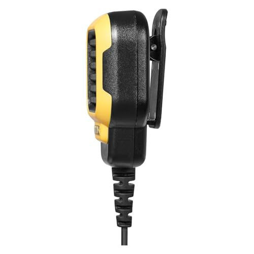 DEWALT DXFRS800 Heavy Duty Walkie Talkies Bundle with Remote Speaker Microphones, 6 Pack Black/Yellow