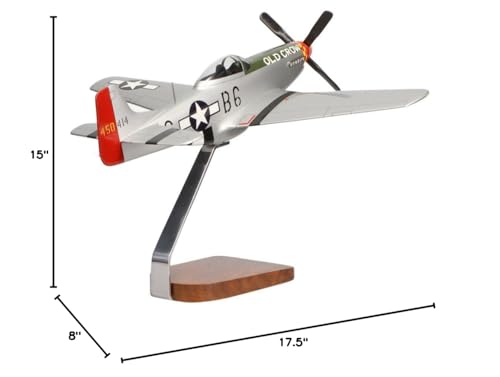 High Flying Models North American P-51 Mustang Mahogany Sculpture Multicolor