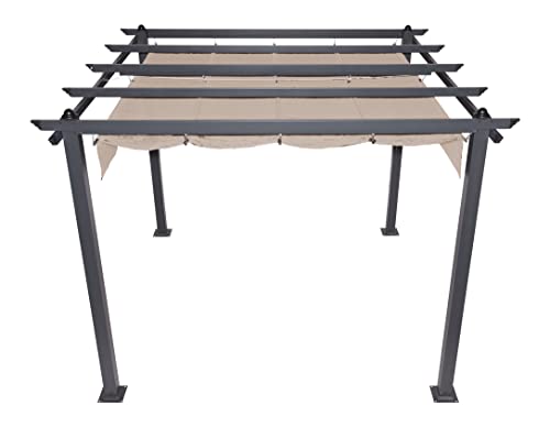 Coolaroo Aurora Pergola Light Filtering 90% UV Block 9'10" x 9'10" Smoke