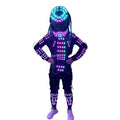 Earthradius LED Robot Suit Full Color Dance Costume Black Small