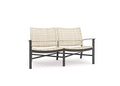 Winston Jasper Loveseat Textured Pewter Frame Beechwood Weave