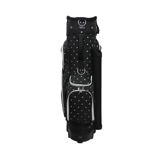 RJ GOLF RJ Sports Carter 14 Way Divider Top Transport Golf Cart Bag with Wheels/Handle Polka Dot