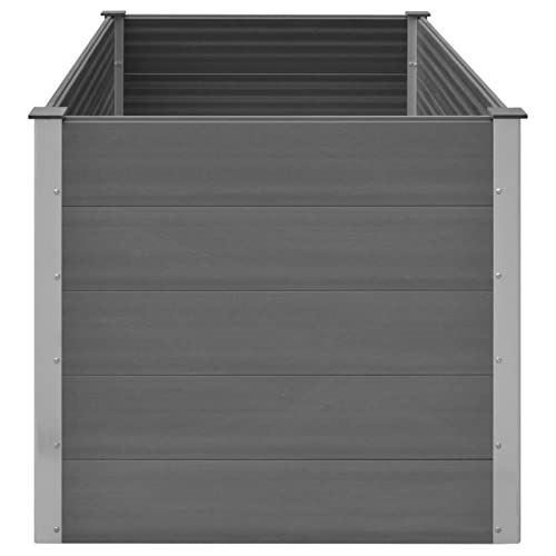 ZEYUAN Garden Raised Bed Planter Box 59.1"x39.4"x35.8" Gray