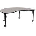 Flash Furniture Wren Mobile Kidney Activity Table Grey