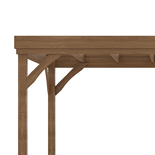 Outsunny 10' x 12' Outdoor Pergola Wood Gazebo Brown