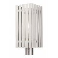 Livex 1 Light Brushed Nickel Outdoor Post Top Lantern Nickel
