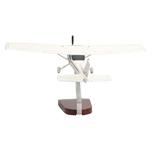 High Flying Models Cessna 182 Skylane Large Mahogany Sculpture White
