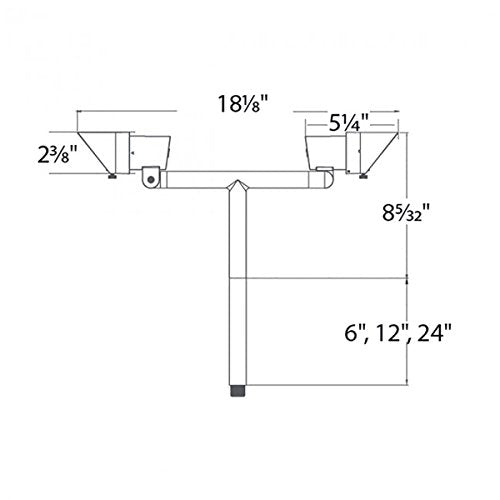 WAC Lighting Accent Stem LED 12V Path and Area Double Light 3000K Warm White Solid Brass Coated in Bronze
