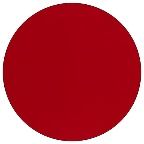 Flash Furniture Wren Mobile 60'' Round Red Activity Table Height Adjustable