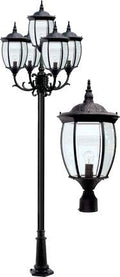 DABMAR LIGHTING Victoria Post Light Fixture 5X 16 Watt LED Black