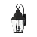 Livex Black Exeter 3 Light Outdoor Wall Lantern