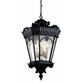 Bailey Street Home 8 Light Outdoor Ceiling Fixture Textured Black Finish