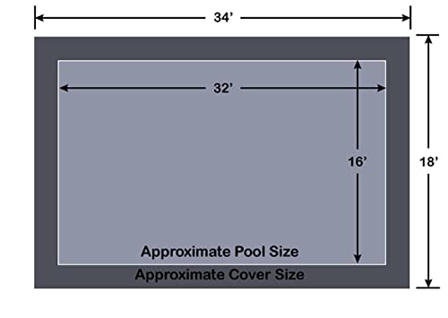 Loop-Loc II Super Dense Mesh In-Ground Pool Safety Cover 16' x 32' Green