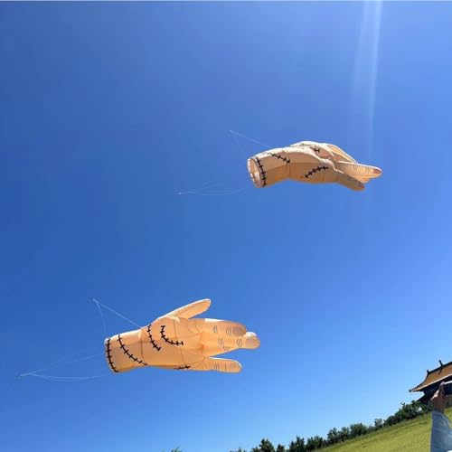 TiffySkyKite 10 Ft 3D Soft Inflatable Injured Hand Kite Pendant White