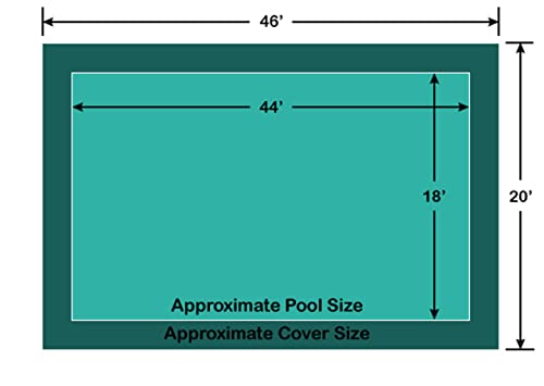 Loop - Loc 18' x 44' Rectangle Loop-Loc II Super Dense Mesh In-Ground Pool Safety Cover Green