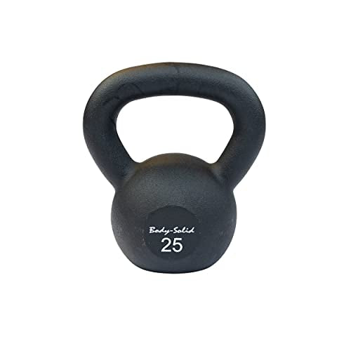 Body-Solid Matte Black Kettlebell Set 5-50 lbs with Kettle Grip Handle