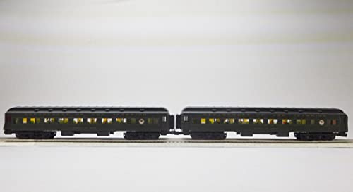 Lionel Bureau of Mines 18" Passenger Car 2 Pack O Gauge Railroad Black/Green